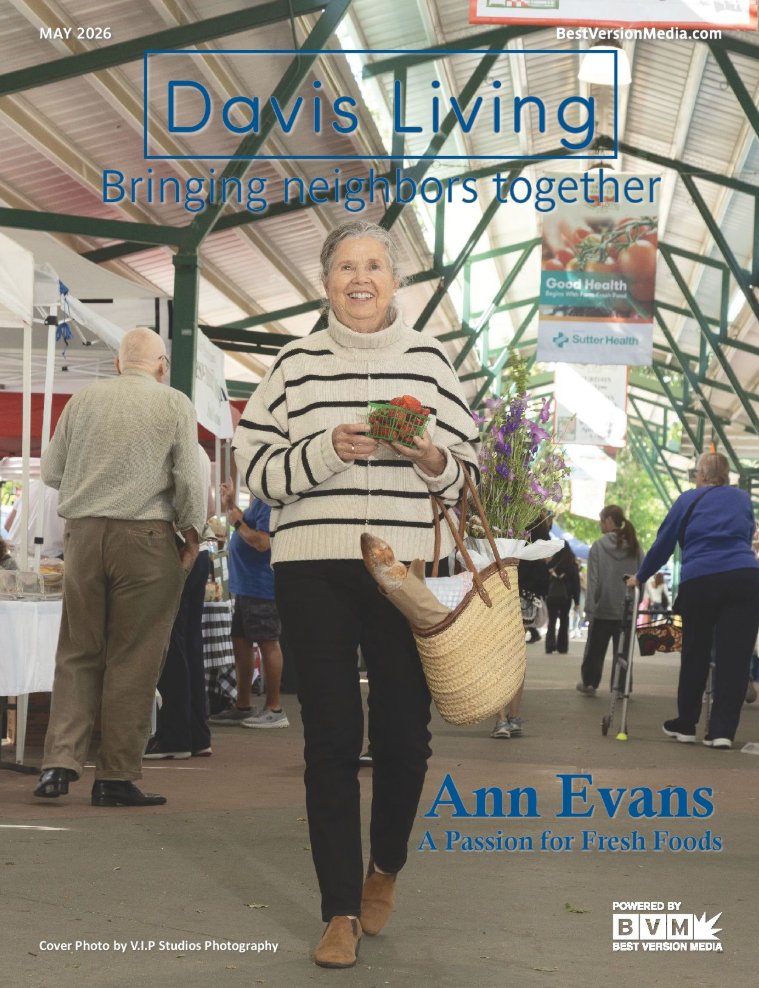 Davis Living, May 2026, Ann Evans and the farmers market